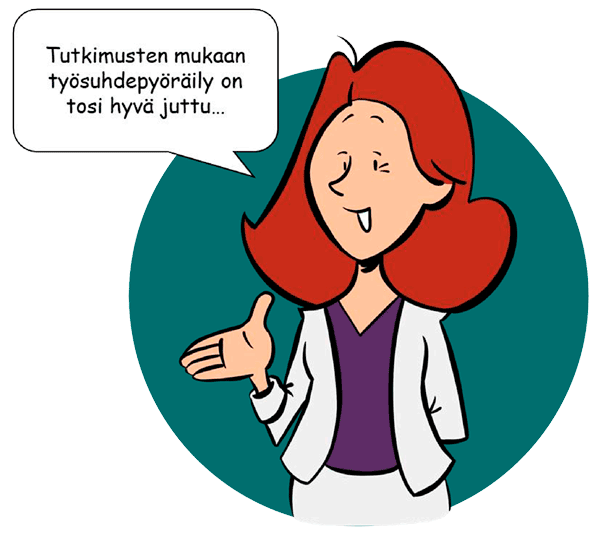 Tutkimusten mukaan työsuhdepyöräily on tosi hyvä juttu…